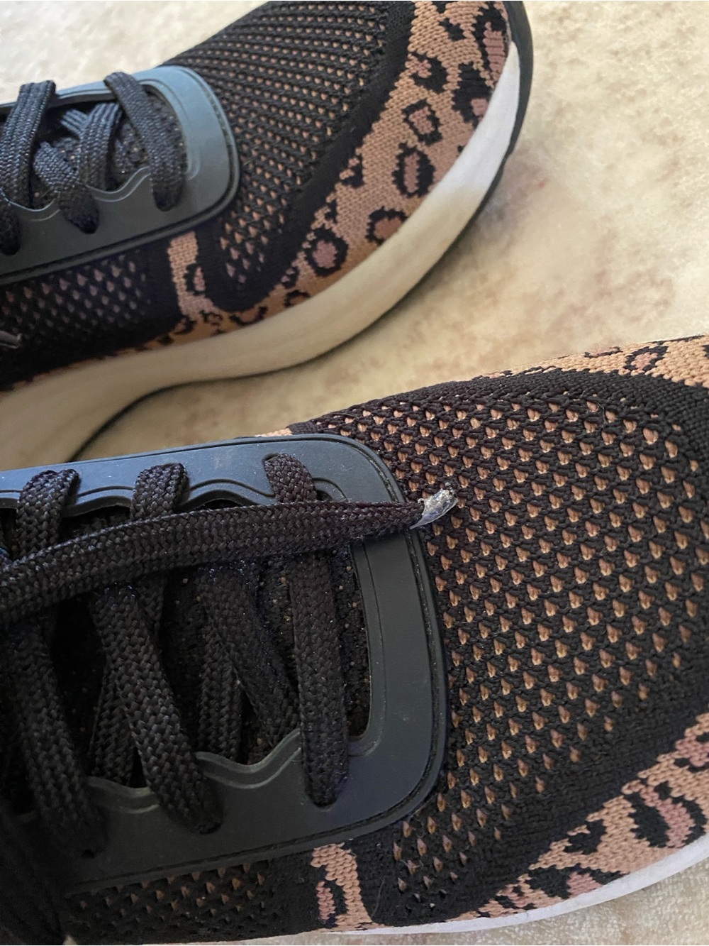 Skechers Stretch Fit Memory Foam Black and Tan Leopard Athletic Sneakers 8.5 - Picture 7 of 9